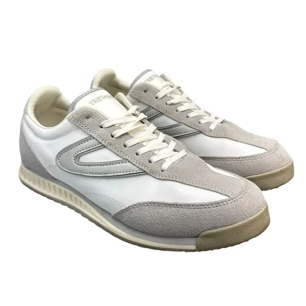 Tretorn Kristine Rawlins Grey White Leather Lace Up Low Top Sneaker Women 7.5